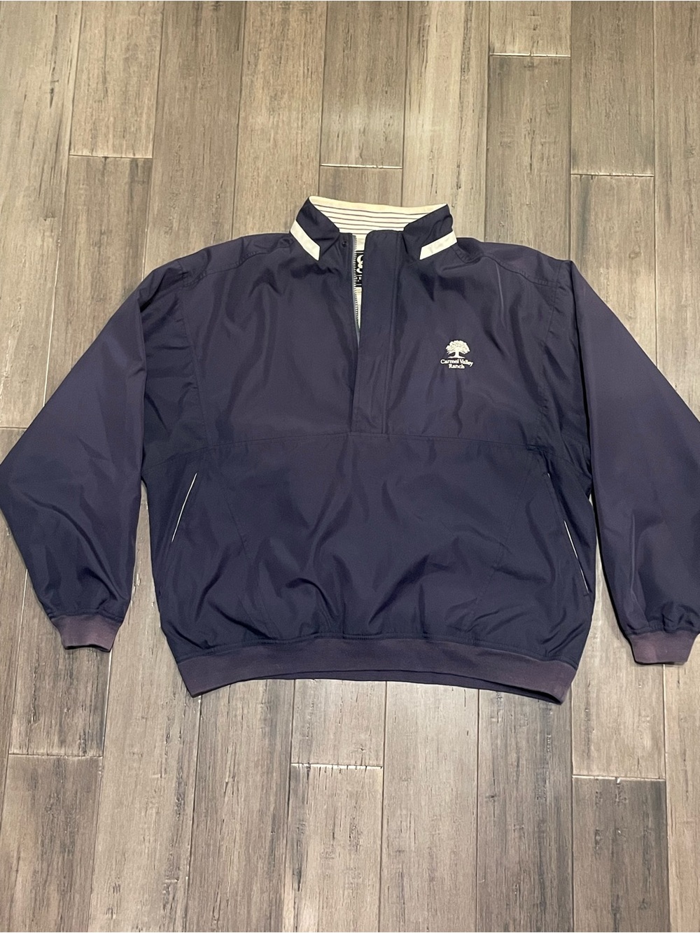 Vintage Carmel Valley Ranch Windbreaker Pullover Jacket XL Navy Golf Resort